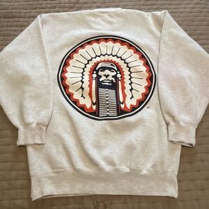 Vintage Illinois Fighting Illini Football College Crewneck Sweatshirt Size M